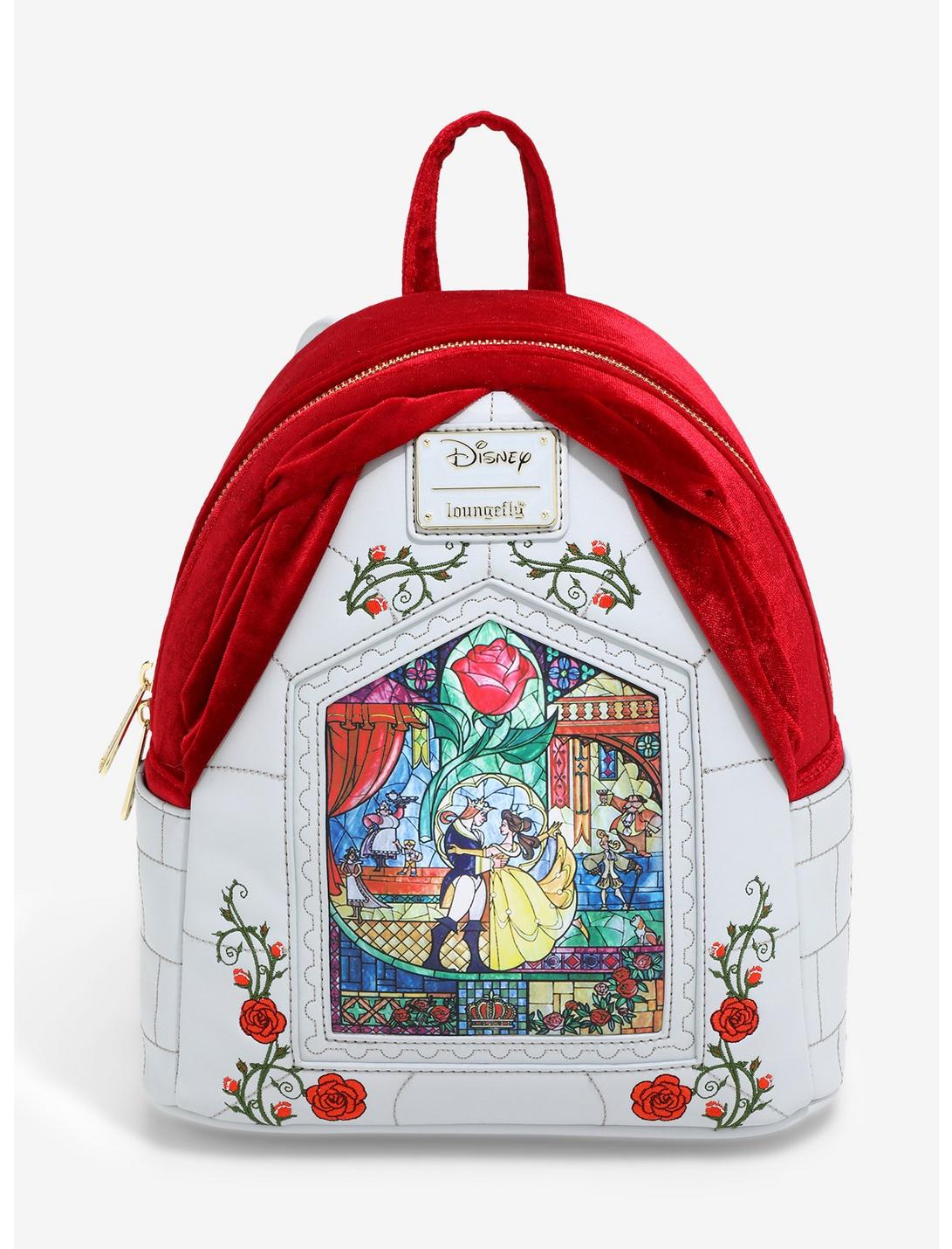 Loungefly Disney Beauty and the Beast Stained Glass Portrait Mini Backpack - BoxLunch Exclusive, , hi-res