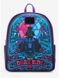 Loungefly Star Wars Darth Vader Colorful Dark Side Portrait Glow-in-the-Dark Mini Backpack - BoxLunch Exclusive, , hi-res