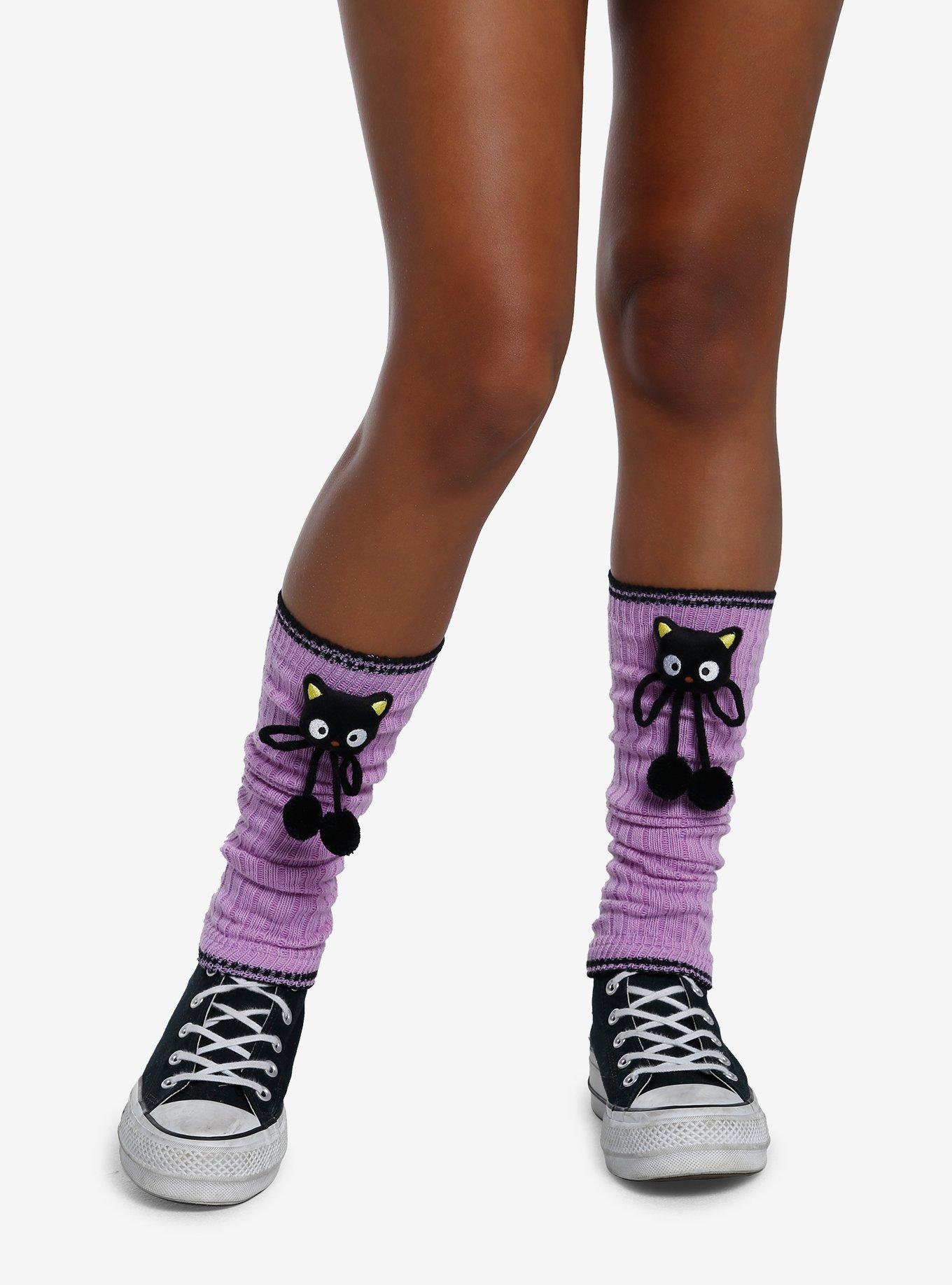 Chococat Purple Pom Leg Warmers, , hi-res