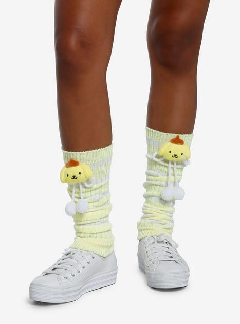 り様YELLO/ミュール/サンダル/ショートブーツ/XL/leg warmers Pompompurin 3D Plush Leg Warmers | Hot Topic