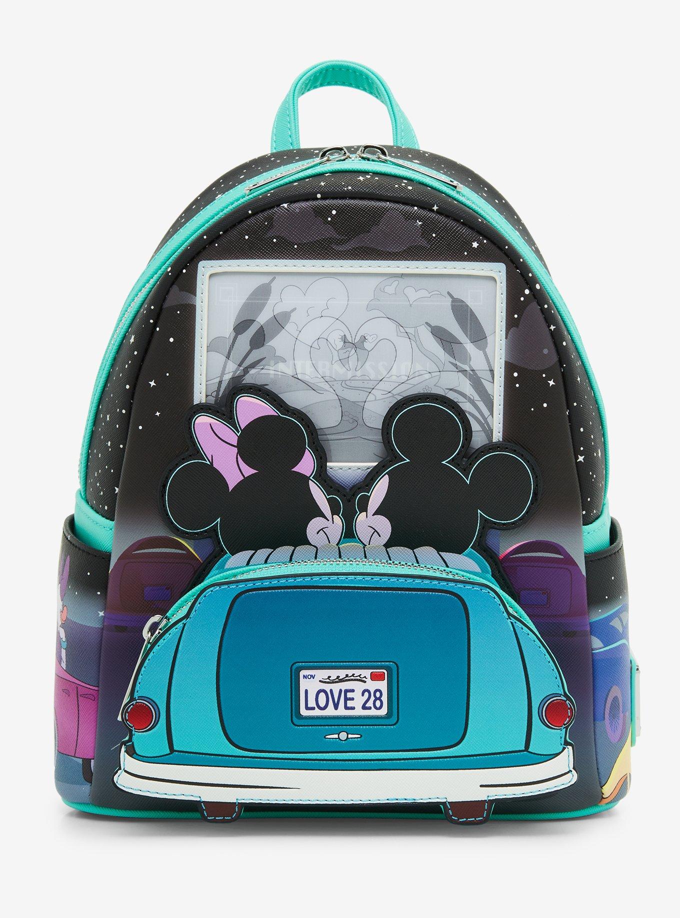 Loungefly Disney Mickey & Minnie Date Night Drive-In Lenticular Mini ...