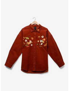 Disney Chip & Dale Fall Foliage Corduroy Women's Plus Size Button-Up Top - BoxLunch Exclusive, , hi-res