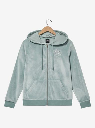 Frozen zip fashion up hoodie