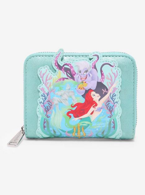 Loungefly Disney The Little Mermaid Glitter Portrait Small Zip Wallet ...