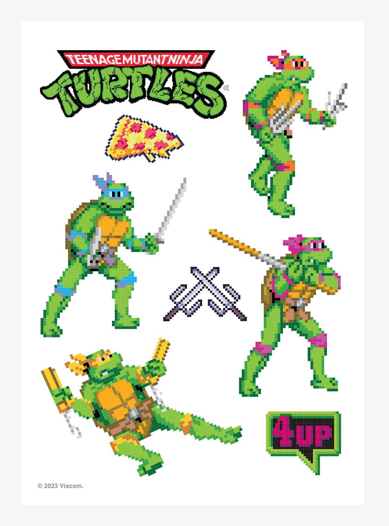 Teenage Mutant Ninja Turtles Turtle-Style Pizza Kiss-Cut Sticker Sheet, , hi-res
