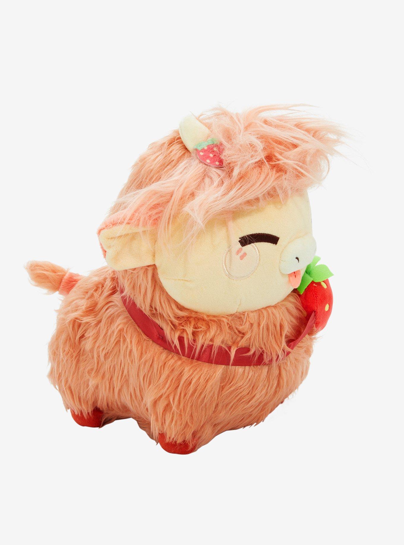 Honeymaru Fluffy Strawberry Highland Cow 10 Inch Plush