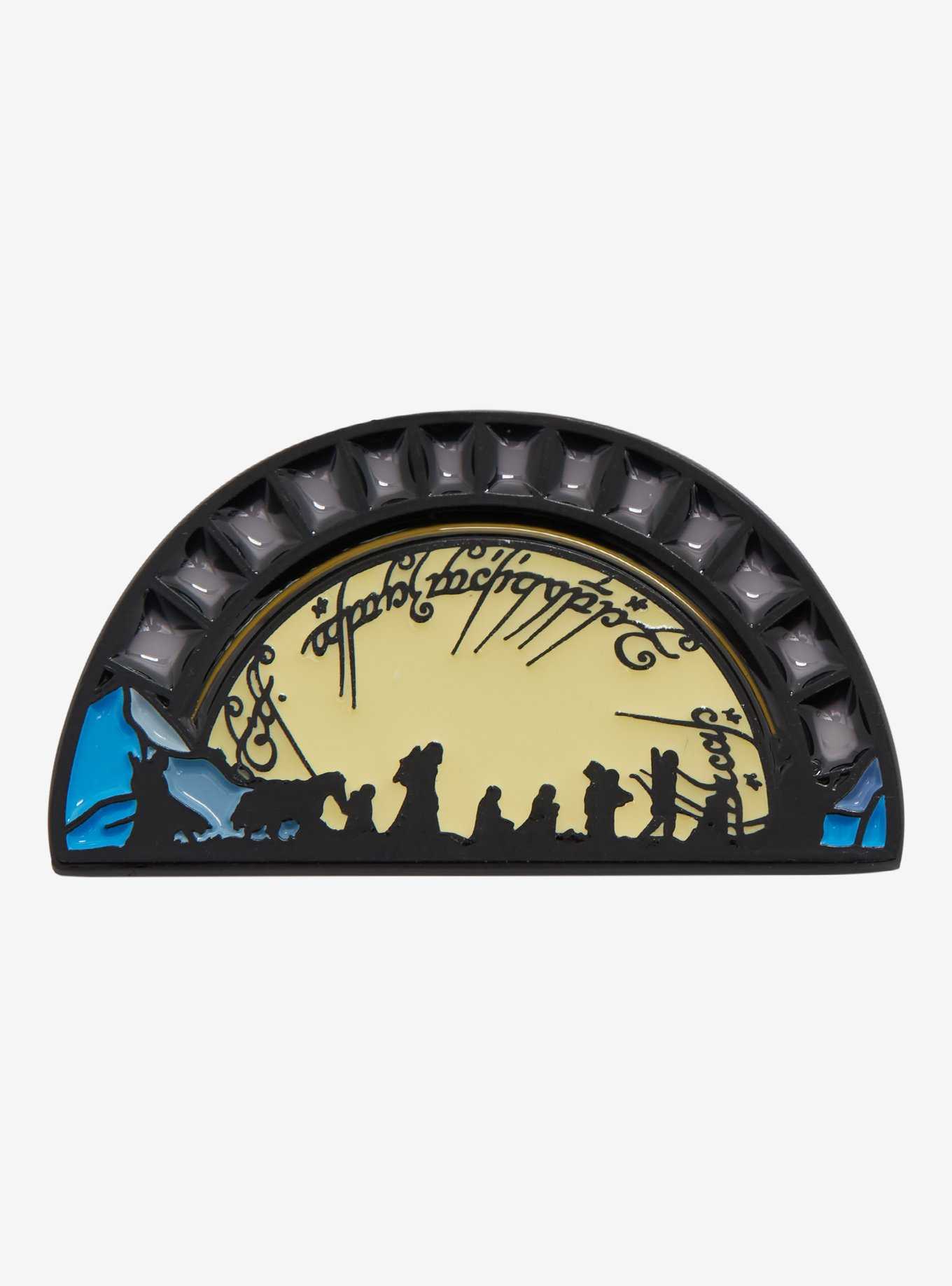 The Lord of the Rings Group Portrait Arch Glow-in-the-Dark Enamel Pin - BoxLunch Exclusive, , hi-res
