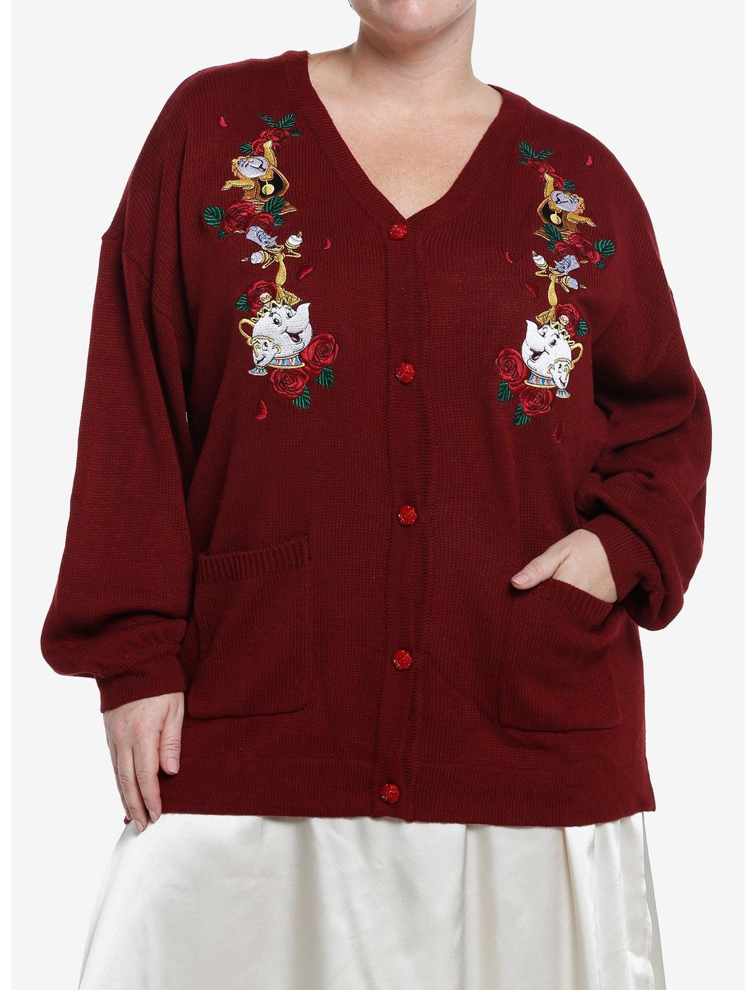 Her Universe Disney Beauty And The Beast Enchanted Objects Girls Cardigan Plus Size, MULTI, hi-res