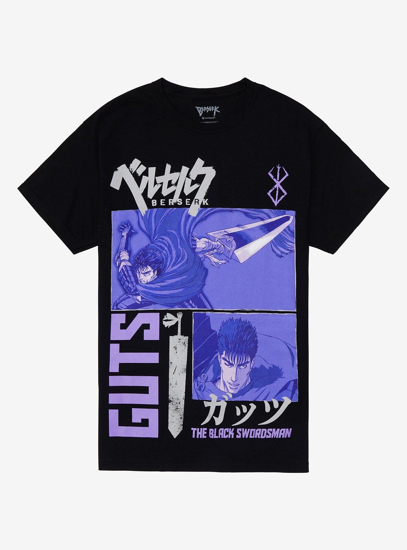 Berserk Guts Purple Panel T-Shirt, BLACK, hi-res