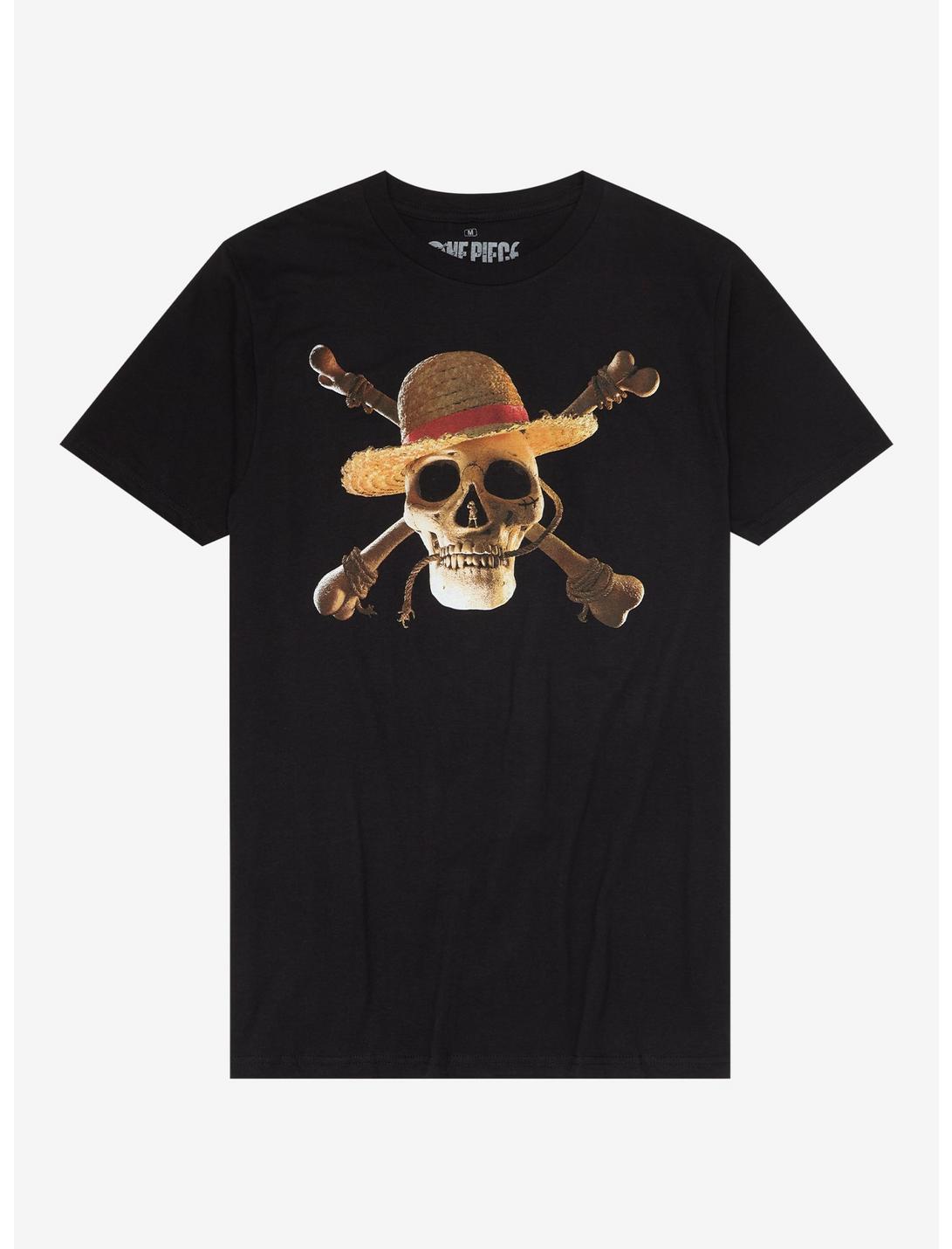 One Piece Straw Hats Live Action Jolly Roger T-Shirt, BLACK, hi-res