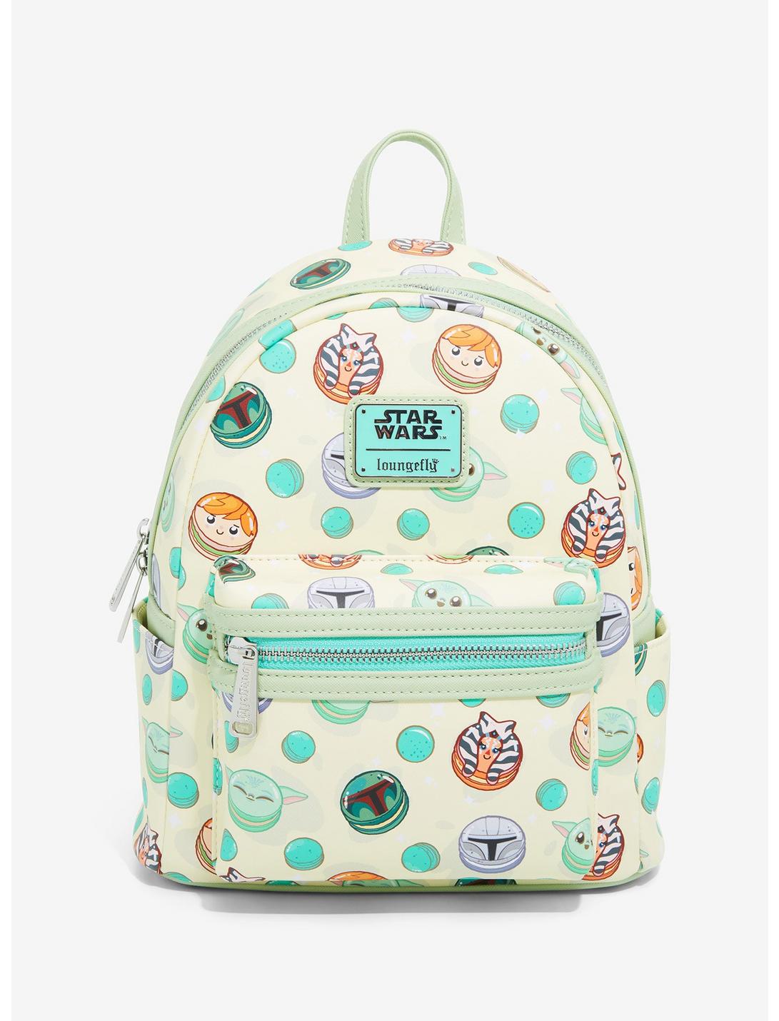 Loungefly Star Wars Macaron Characters Allover Print Mini Backpack - BoxLunch Exclusive, , hi-res