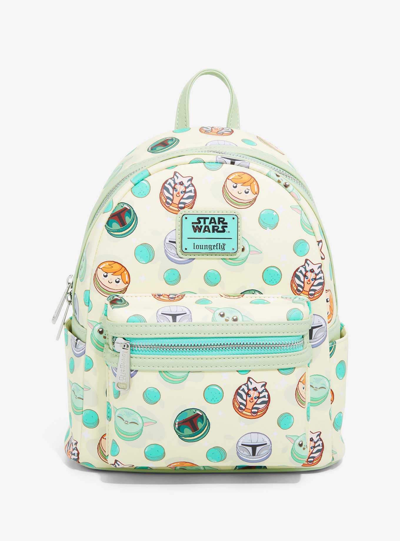 Loungefly Star Wars Macaron Characters Allover Print Mini Backpack - BoxLunch Exclusive, , hi-res