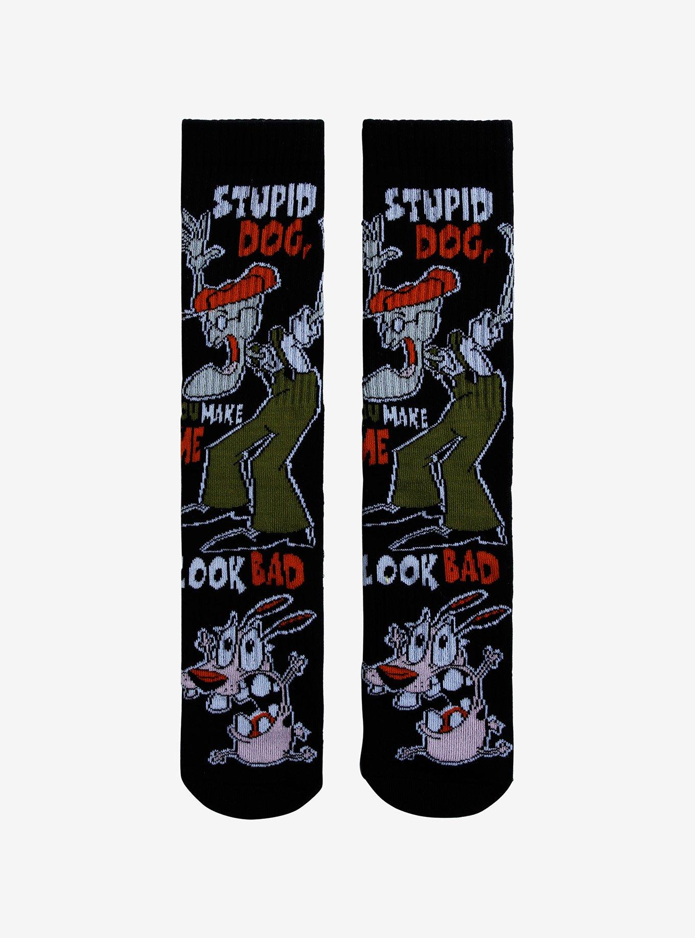 Courage The Cowardly Dog Eustace Bagge Crew Socks, , hi-res