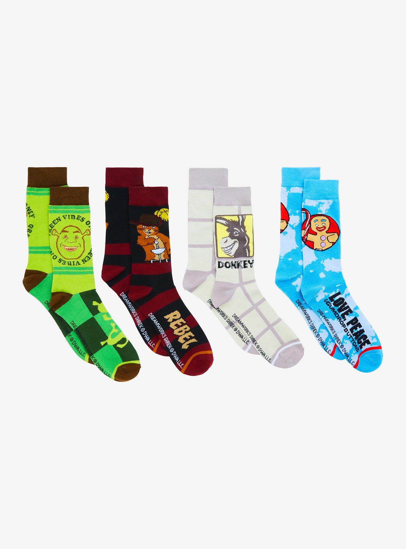 Shrek Characters Blind Bag Crew Socks, , hi-res