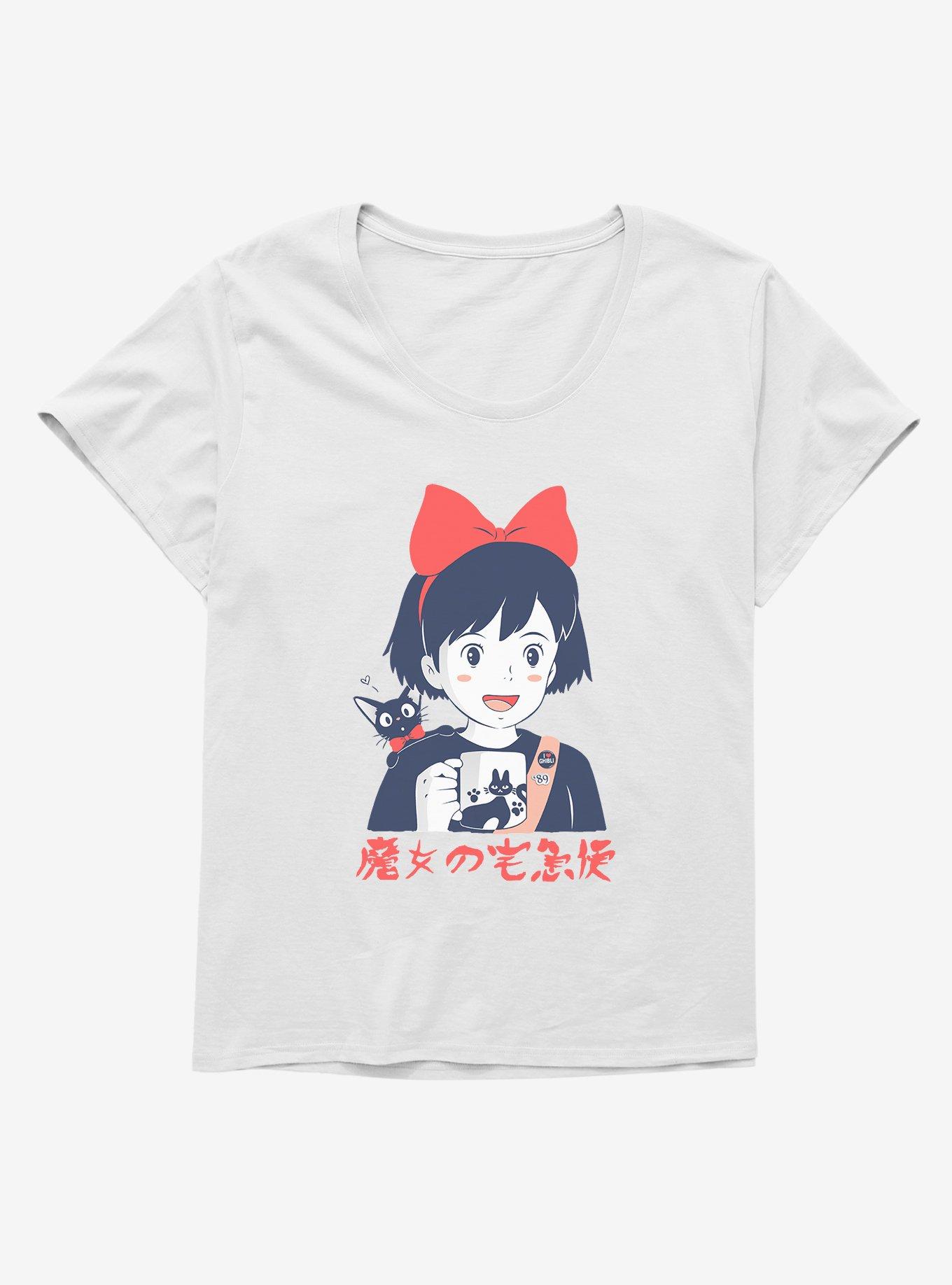 Studio Ghibli Kiki's Delivery Service Retro Portrait Girls T-Shirt Plus Size, WHITE, hi-res