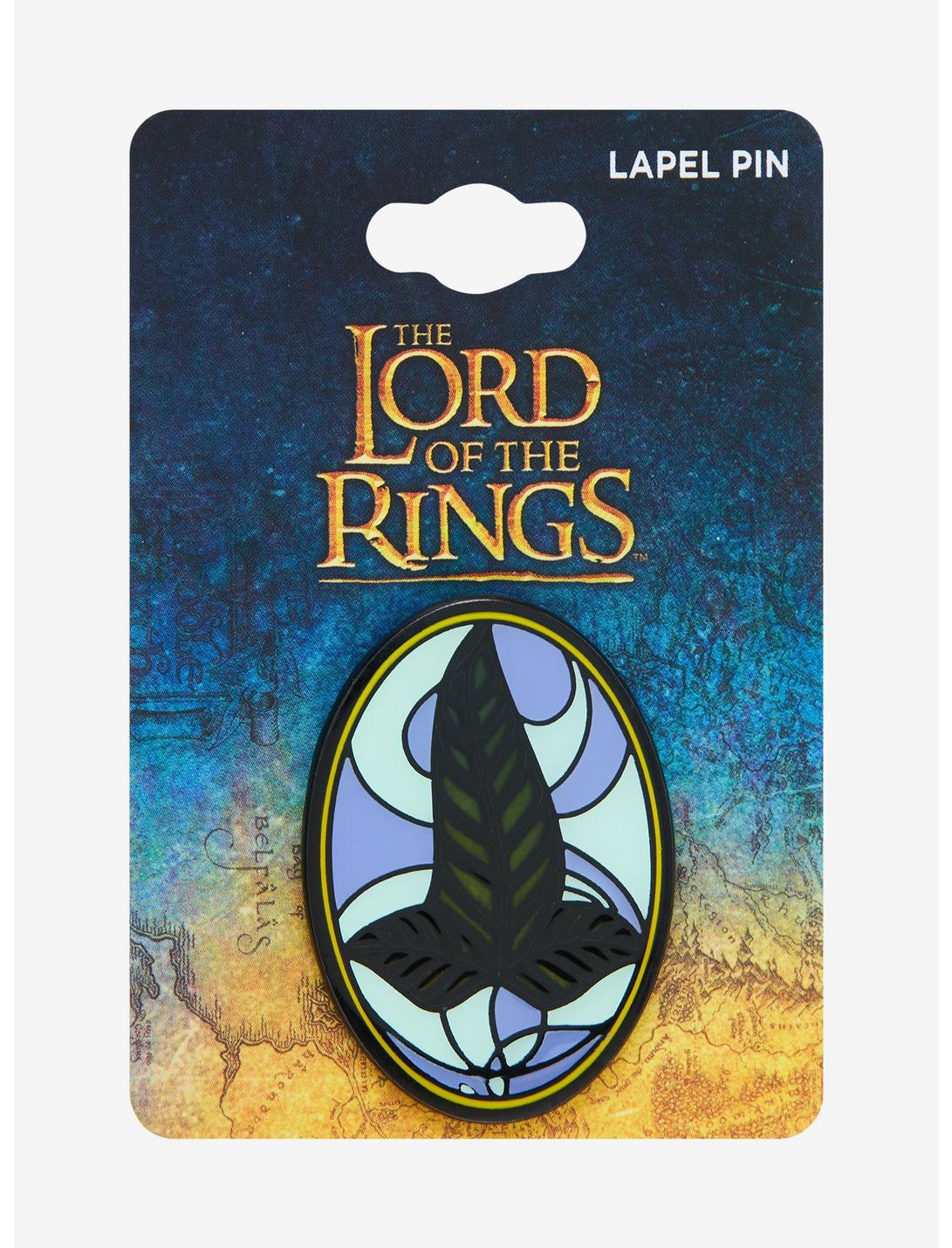 The Lord of the Rings Leaf of Lorien Stained Glass Enamel Pin - BoxLunch Exclusive , , hi-res