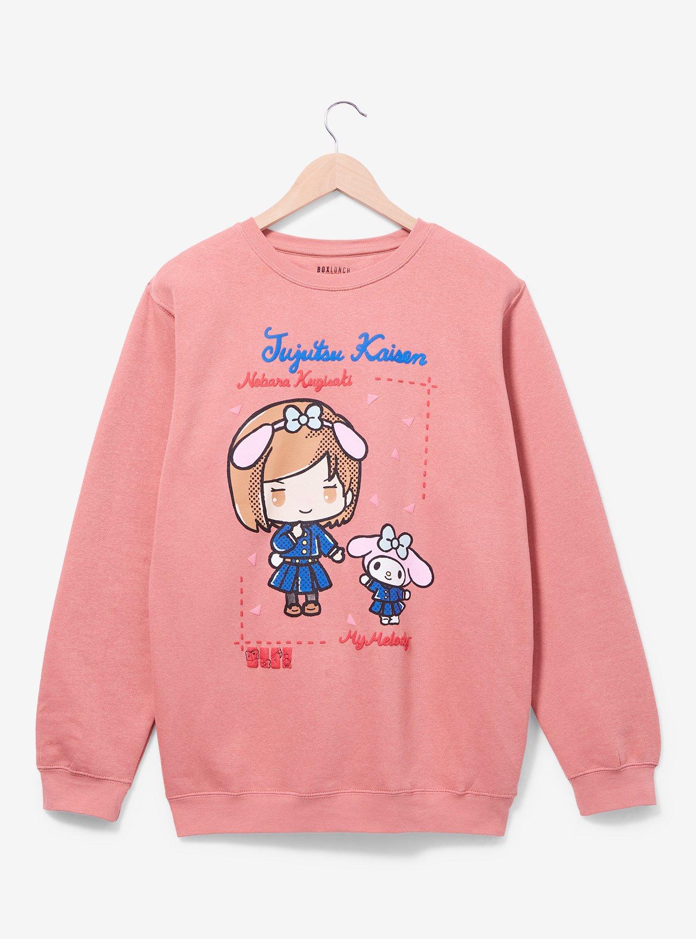 Jujutsu Kaisen x Hello Kitty and Friends My Melody & Nobara Kugisaki Crewneck - BoxLunch Exclusive, LIGHT PINK, hi-res