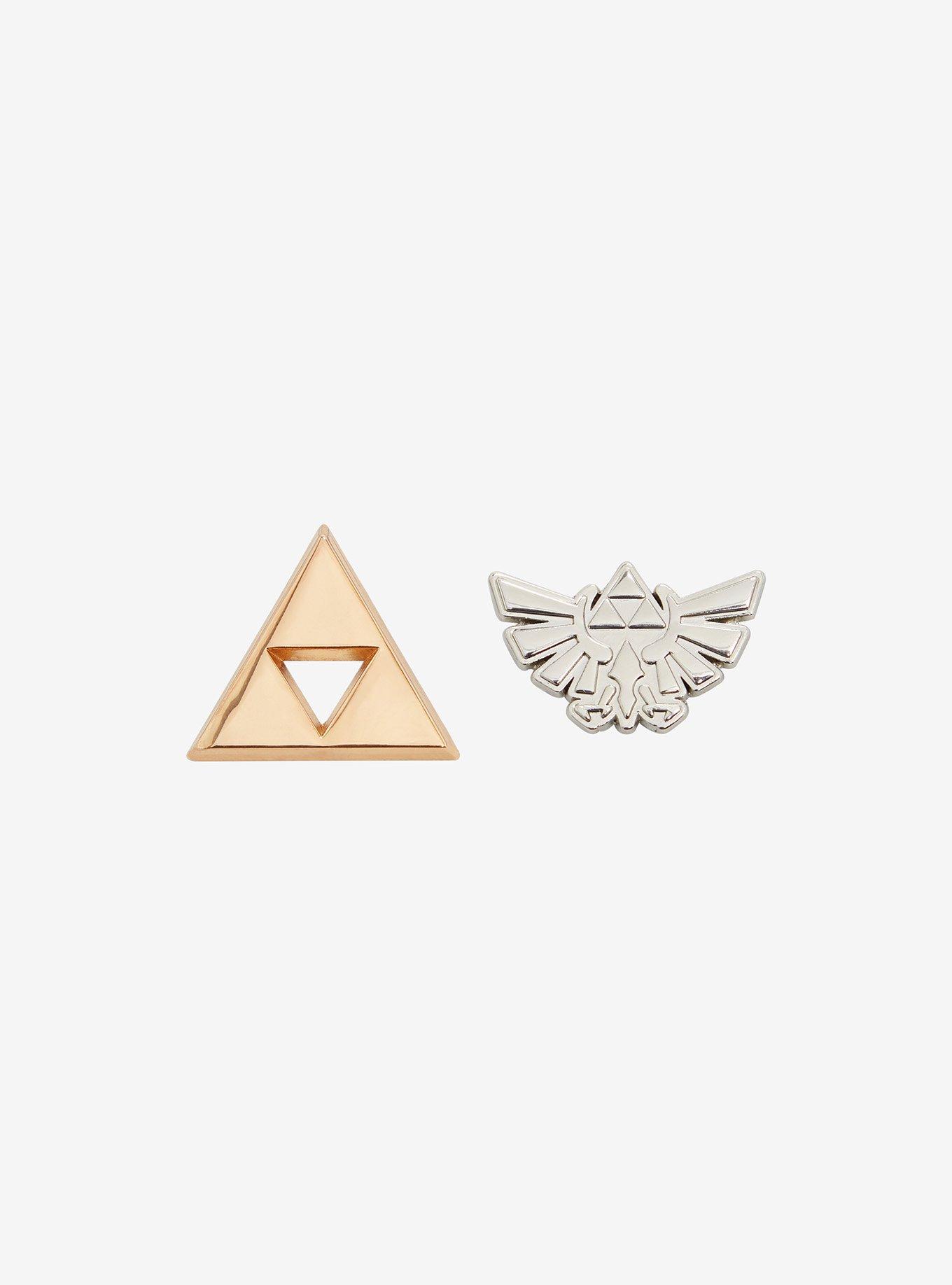 Nintendo The Legend of Zelda Triforce & Royal Crest Enamel Pin Set - BoxLunch Exclusive, , hi-res