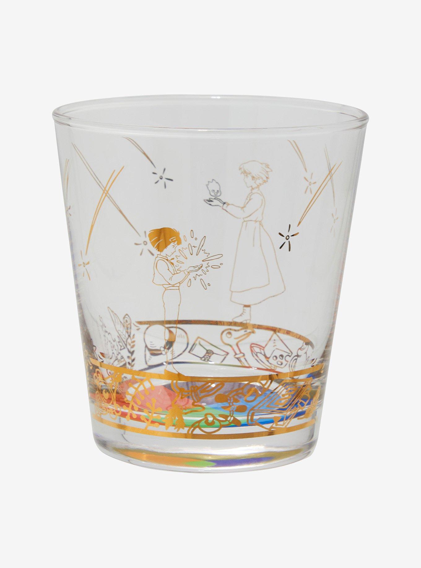 Studio Ghibli Howl's Moving Castle Gold Icons Glass Cup