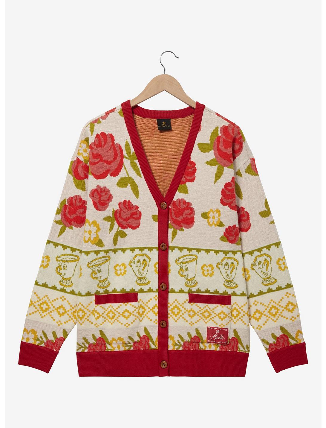 Disney Beauty and The Beast Rose Patterned Cardigan | Her Disney Beauty and The Beast Rose Patterned Cardigan | Her
