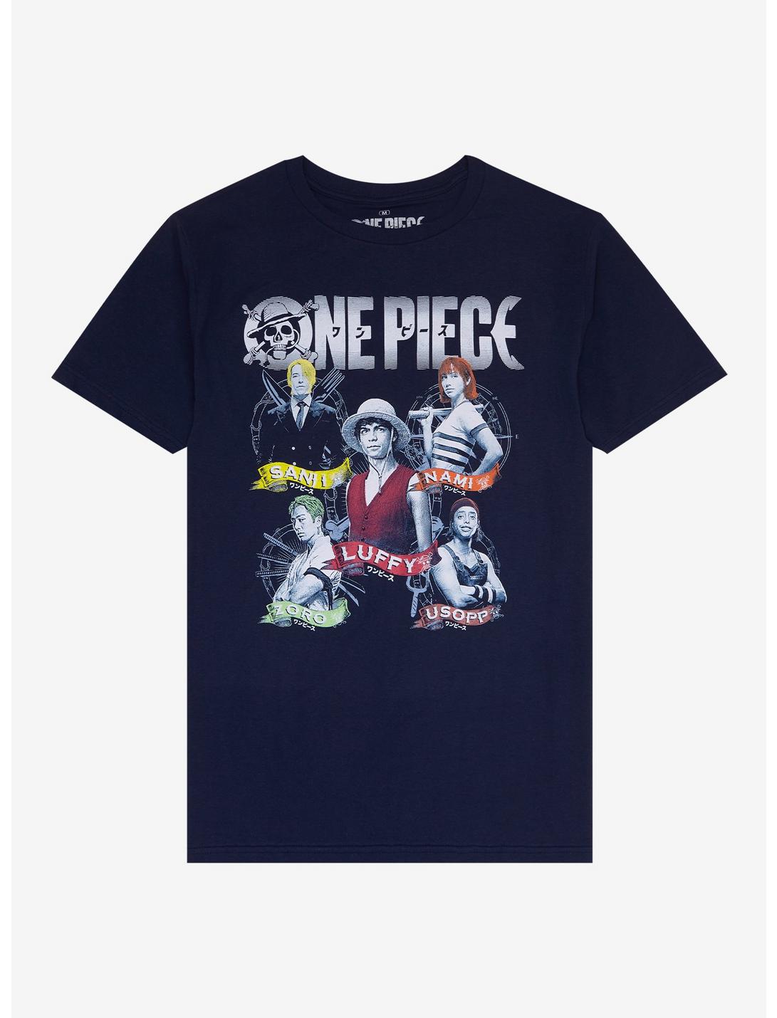 One Piece Group Live Action Names T-Shirt, BLACK, hi-res