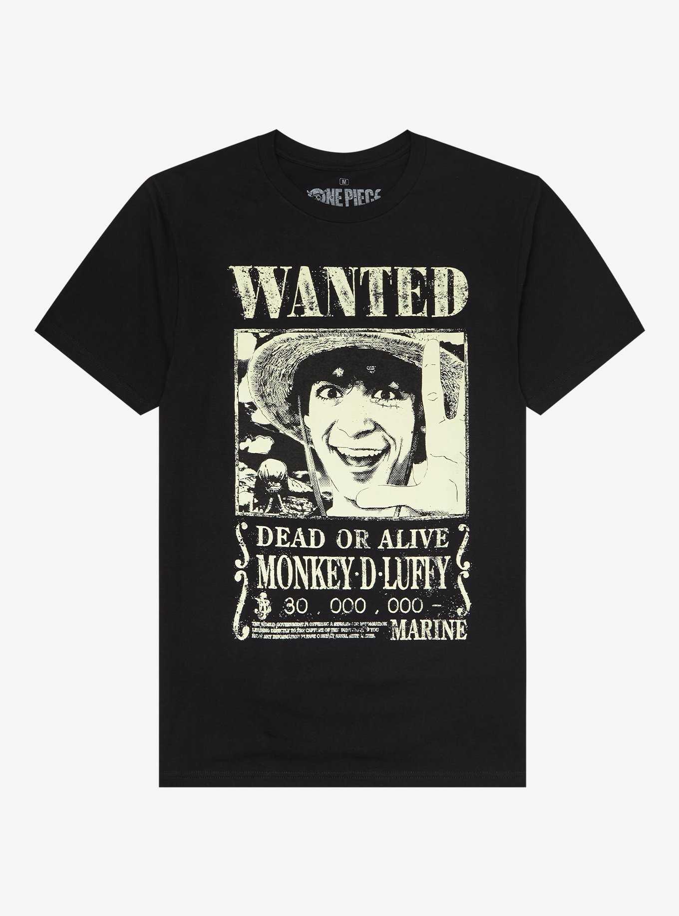 One Piece Luffy Live Action Wanted Poster T-Shirt, , hi-res