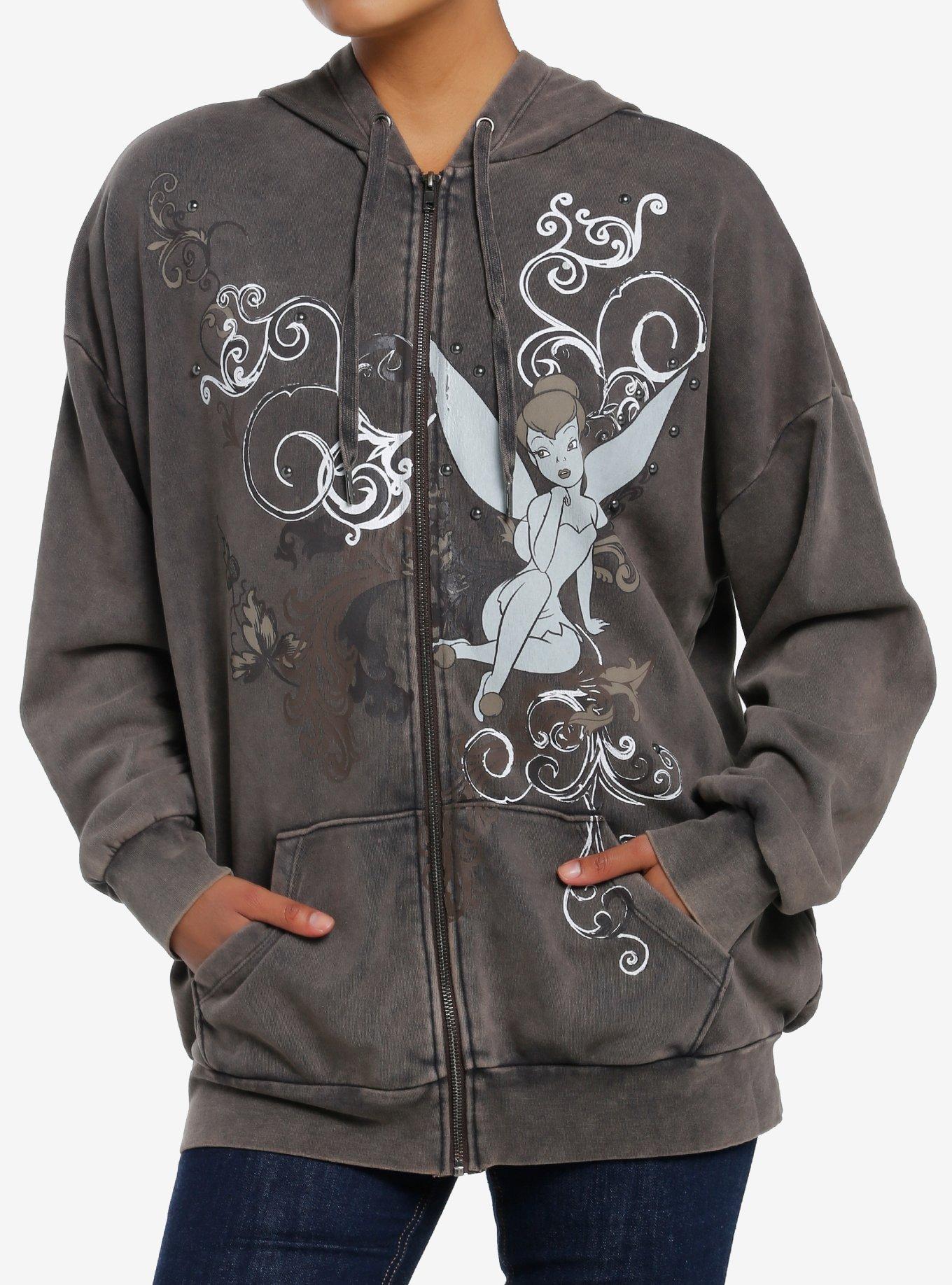 Disney Tinker Bell Filigree Print Girls Hoodie Hot Topic