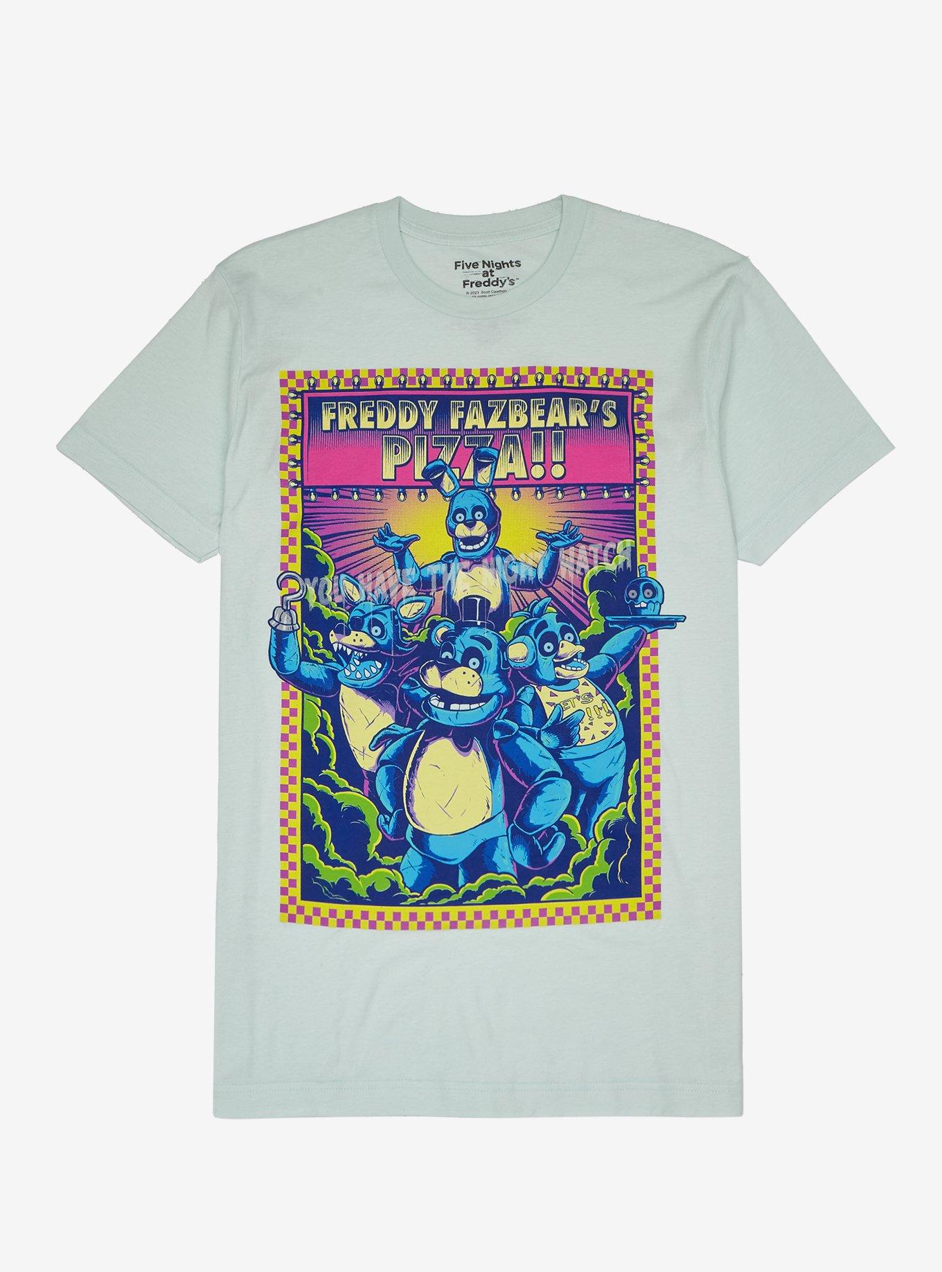 Five Nights At Freddy's Neon Group T-Shirt, BLUE, hi-res