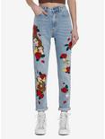 Her Universe Disney Beauty And The Beast Character Mom Jeans, LIGHT WASH, hi-res