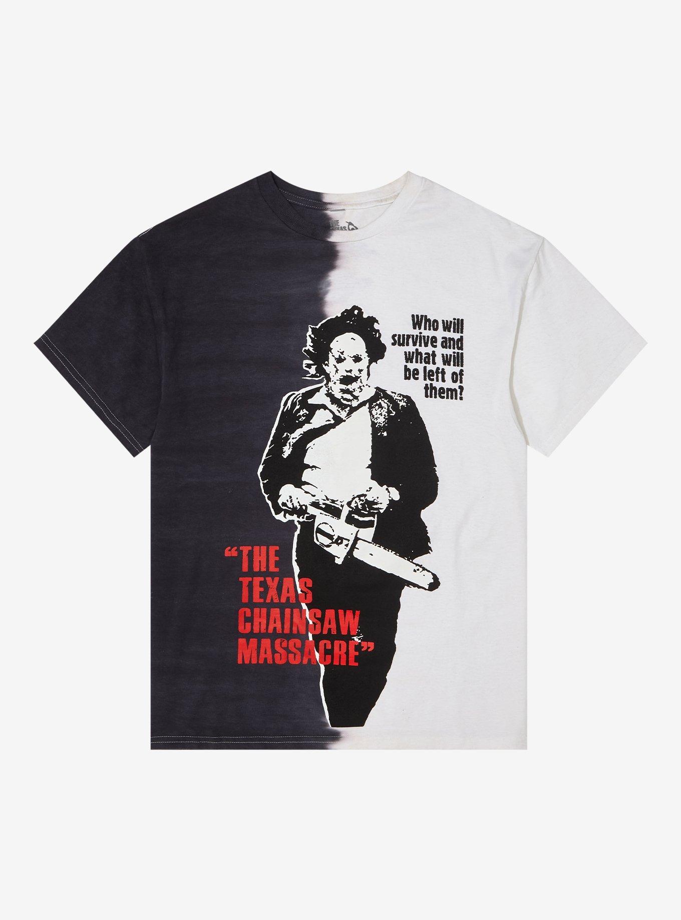 The Texas Chainsaw Massacre Leatherface Running Split-Dye T-Shirt, BLACK, hi-res
