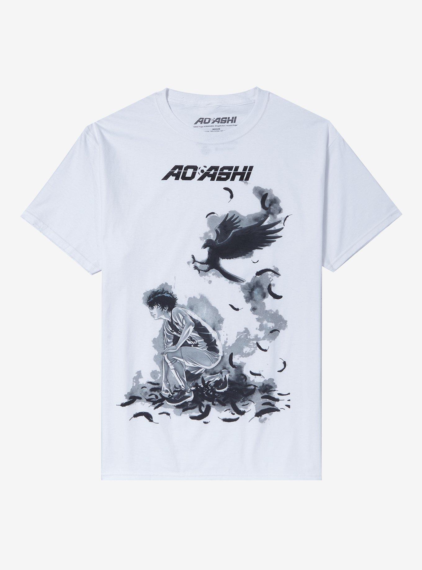 Ao Ashi Bird Watercolor T-Shirt, , hi-res