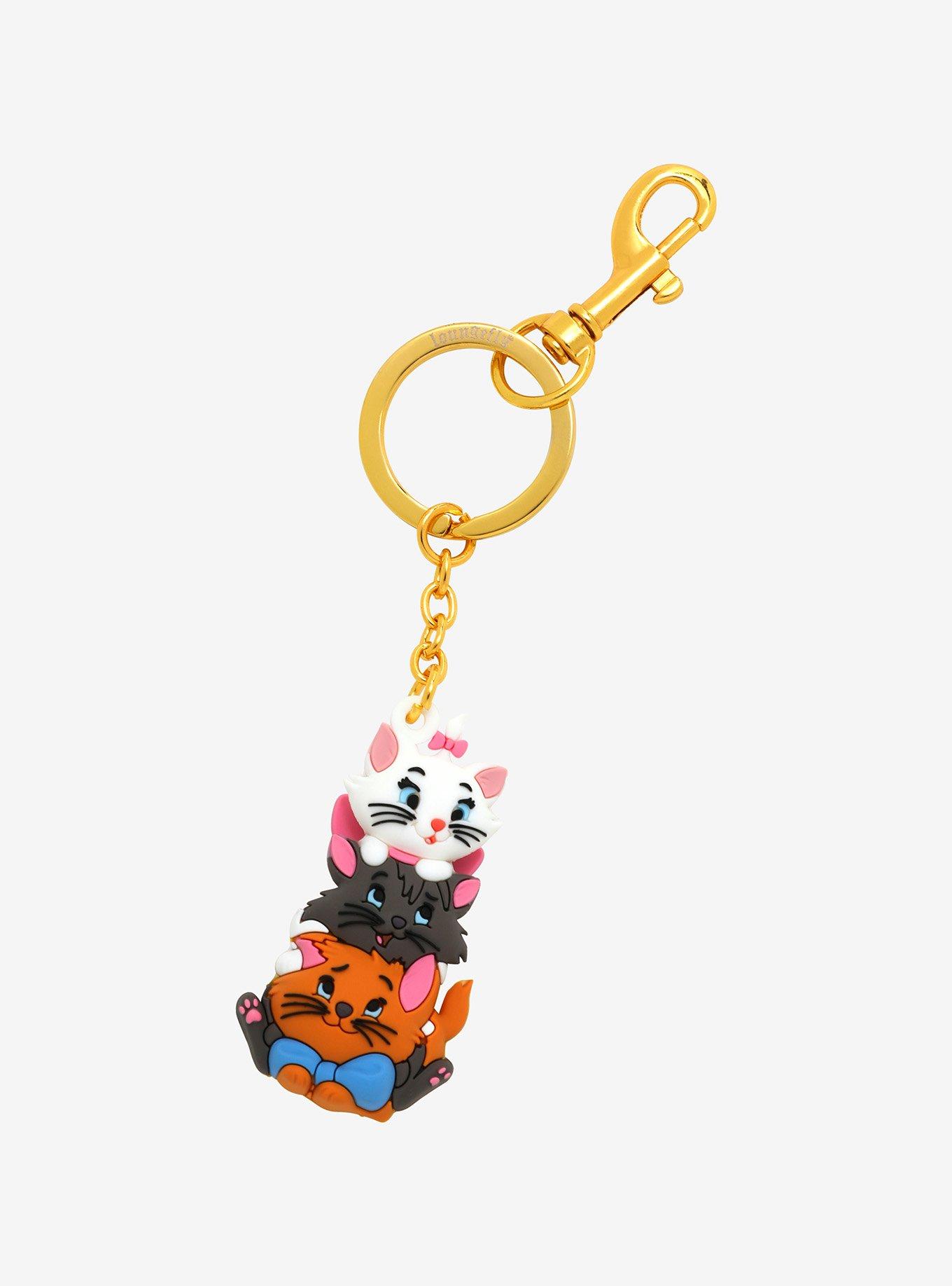 Loungefly Disney The Aristocats Marie, Berlioz, and Toulouse 3D Keychain, , hi-res