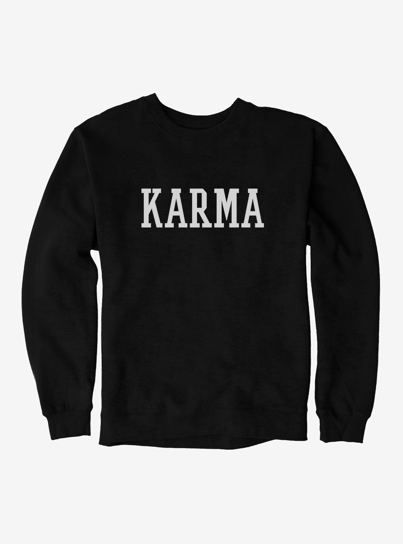 Karma Collegiate Text Sweatshirt
