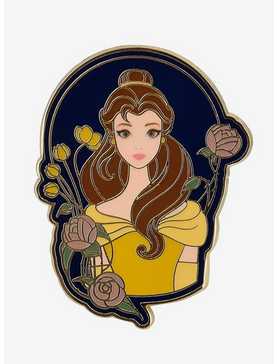 Disney Beauty and the Beast Belle Floral Portrait Enamel Pin - BoxLunch Exclusive, , hi-res