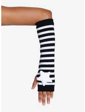Star Plush Black & White Arm Warmers, , hi-res