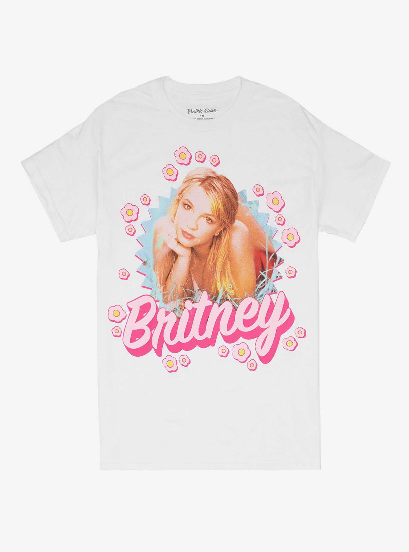 Britney Spears Flowers Boyfriend Fit Girls T-Shirt, , hi-res