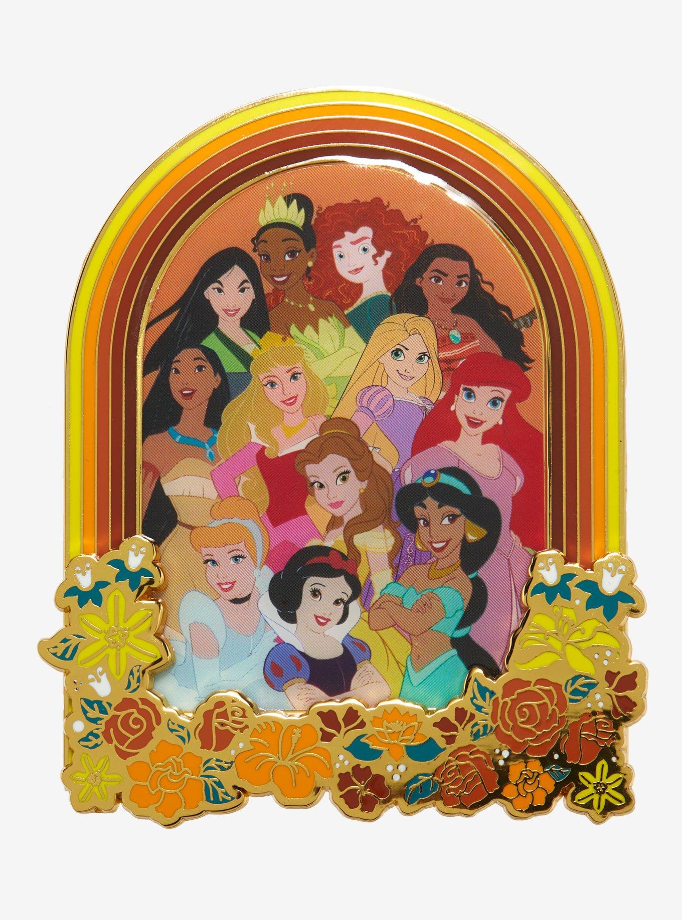 Loungefly Disney Princesses Floral Limited Edition Enamel Pin