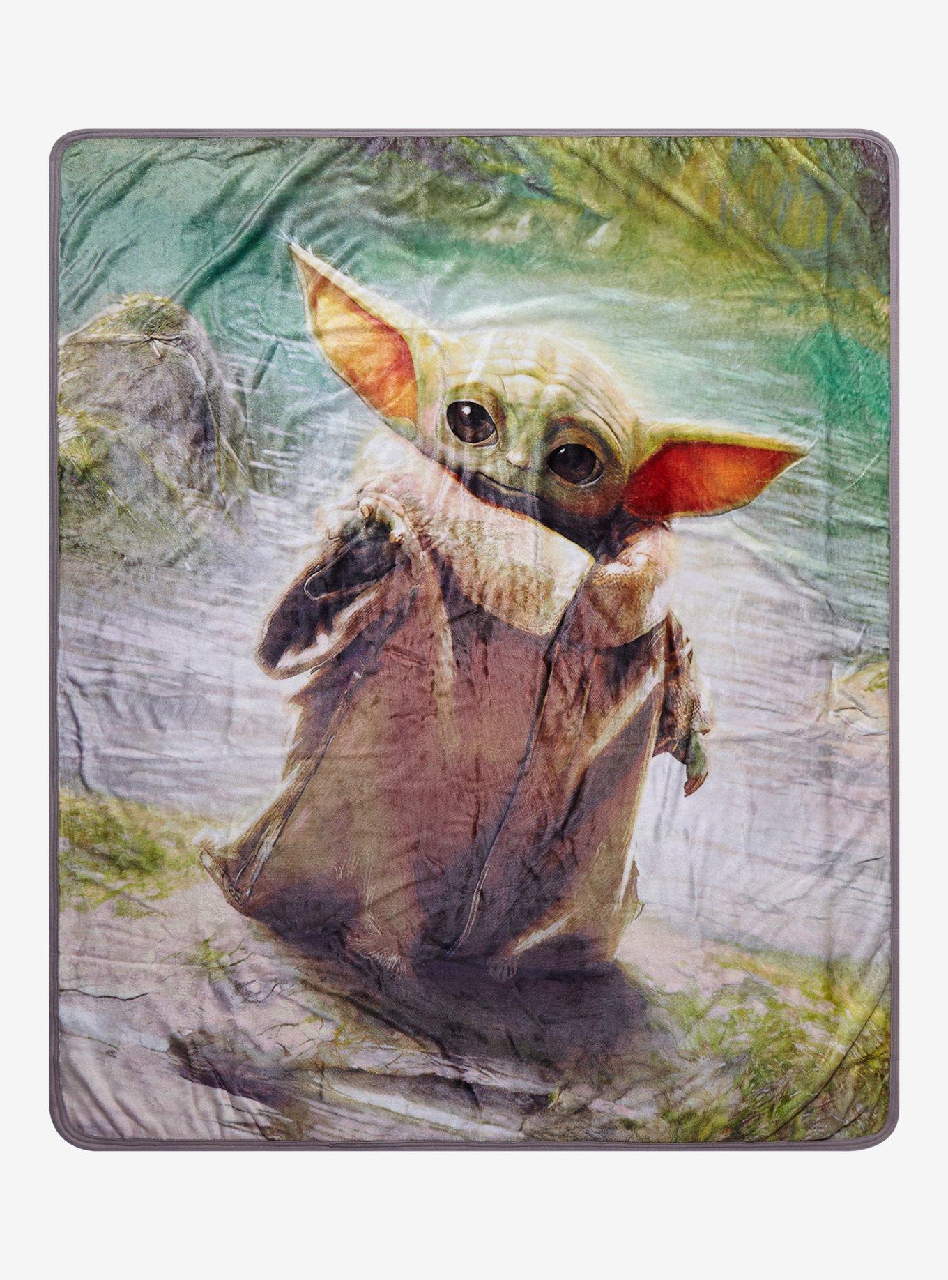 Star Wars The Mandalorian Grogu Painting Throw Blanket, , hi-res