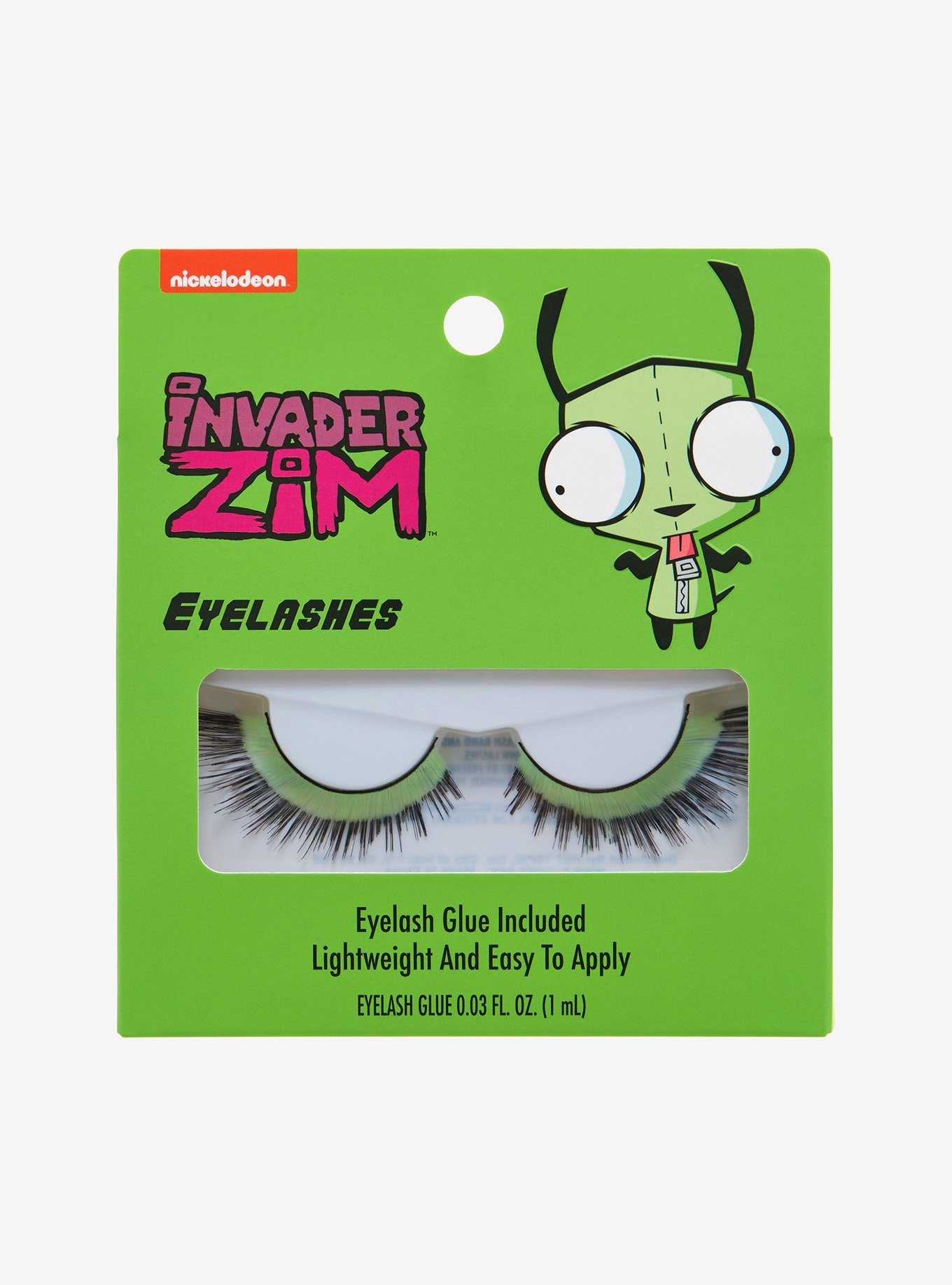 Invader Zim GIR Green & Black Faux Eyelashes, , hi-res