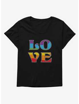 Pride Love Rainbow Girls T-Shirt Plus Size, , hi-res
