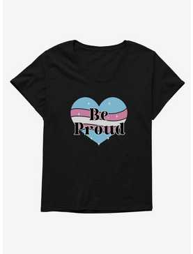 Pride Be Proud Heart Transgender Colors Girls T-Shirt Plus Size, , hi-res
