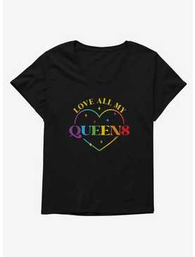 Pride Love All My Queens Heart Girls T-Shirt Plus Size, , hi-res
