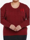 Her Universe Marvel Scarlet Witch Knit Sweater Plus Size Her Universe Exclusive, DRIED CRANBERRY BURGUNDY, hi-res