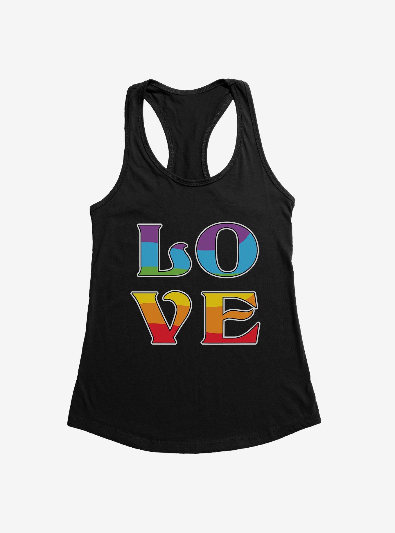 Pride Love Rainbow Girls Tank, BLACK, hi-res
