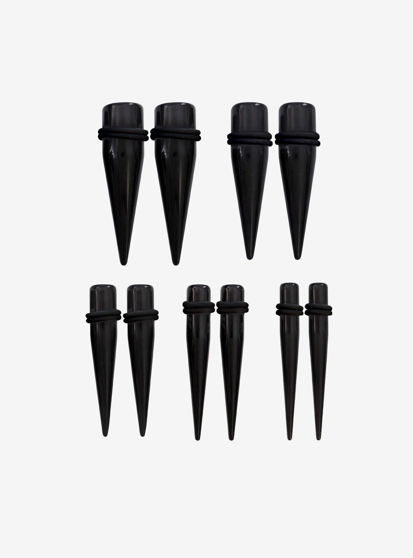 Acrylic Black Taper Kit 2G - 1/2 Inch, , hi-res