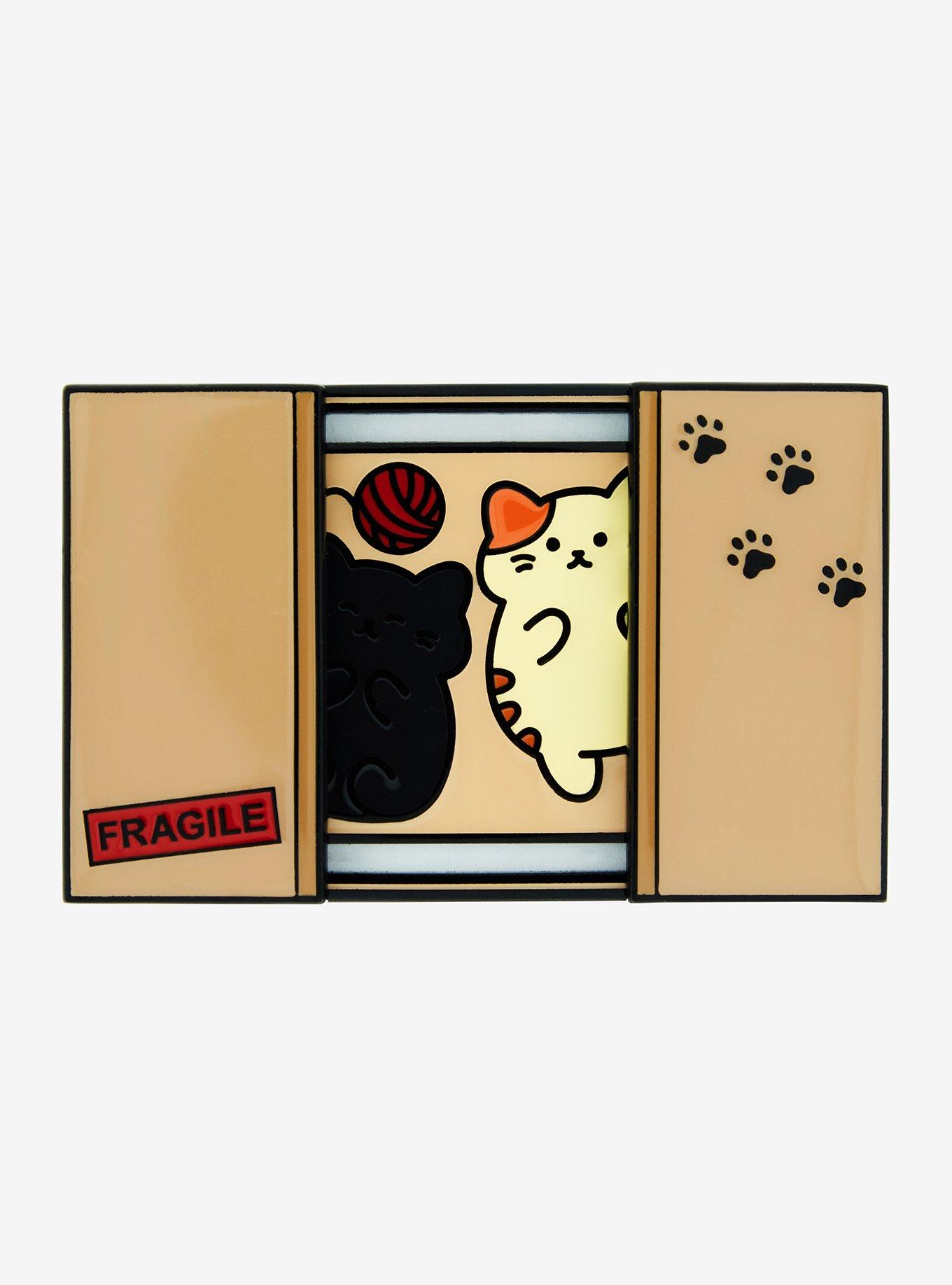 Cat Mail Sliding Enamel Pin, , hi-res