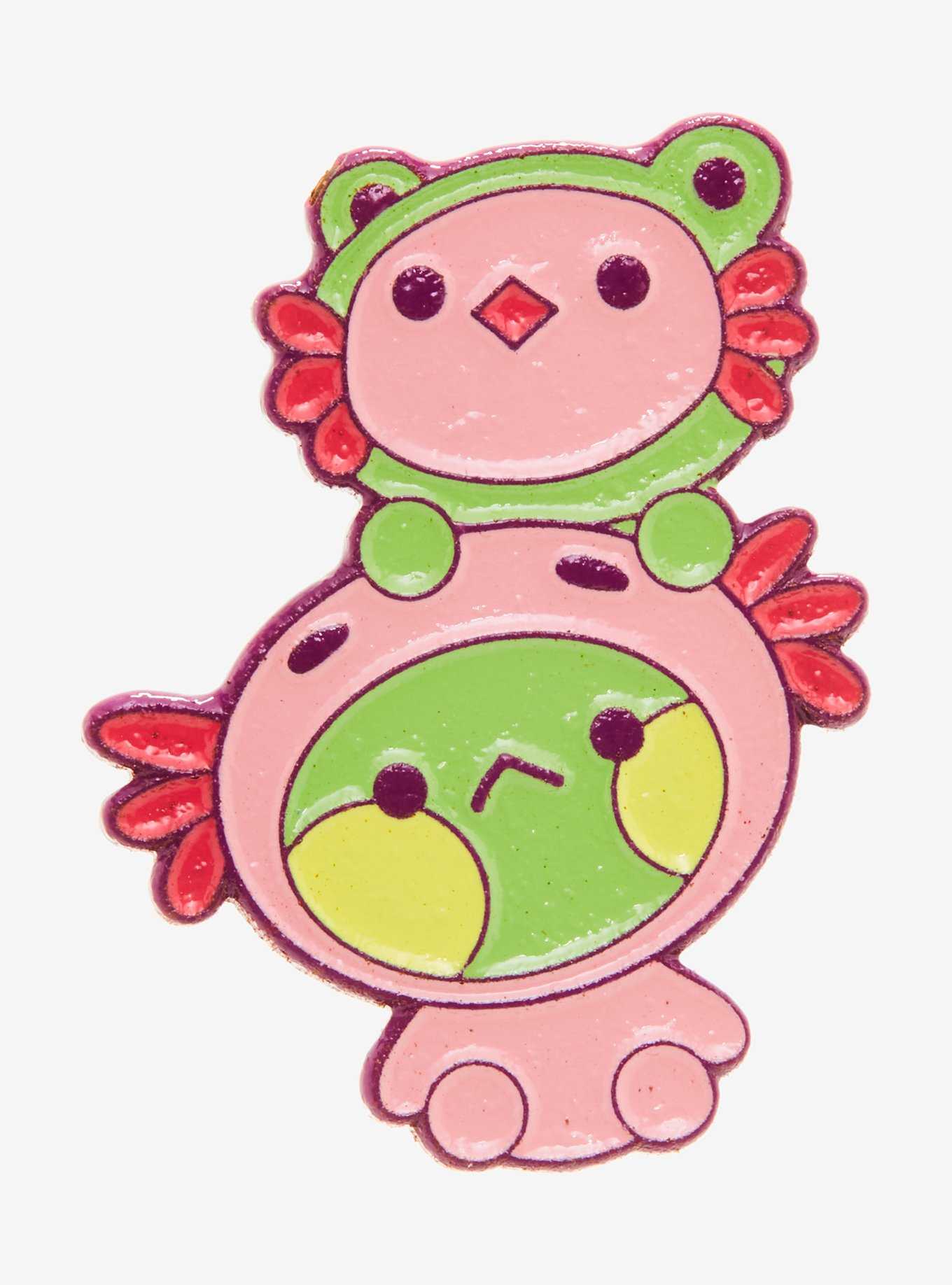 Axolotl Frog Costume Enamel Pin, , hi-res