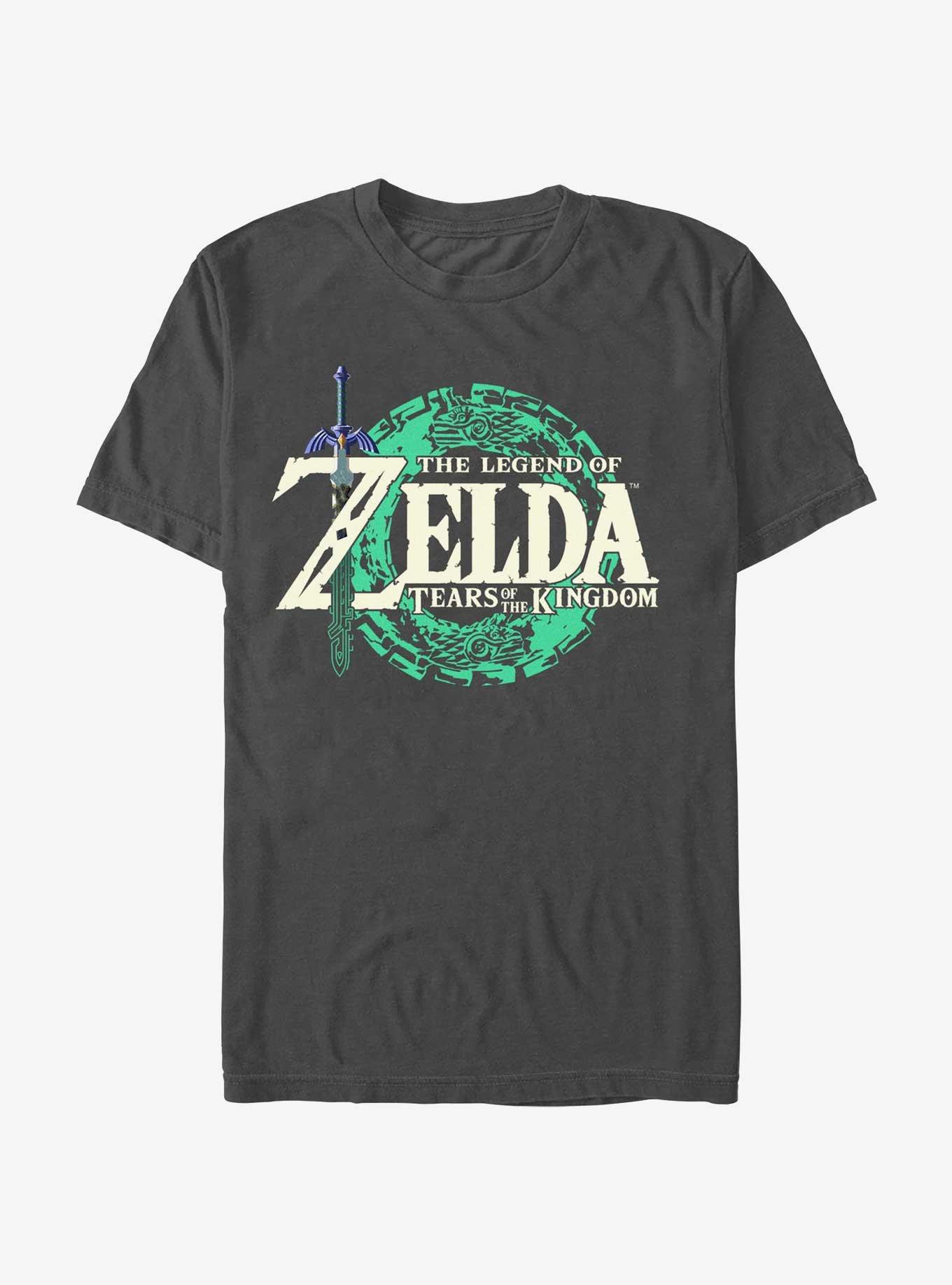 The Legend Of Zelda Tears Of The Kingdom Logo T-Shirt, CHARCOAL, hi-res
