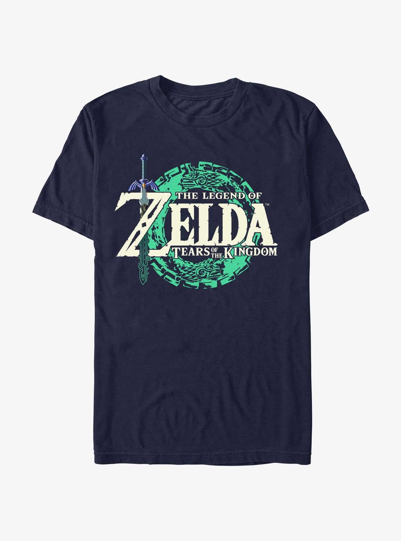 The Legend Of Zelda Tears Of The Kingdom Logo T-Shirt, NAVY, hi-res