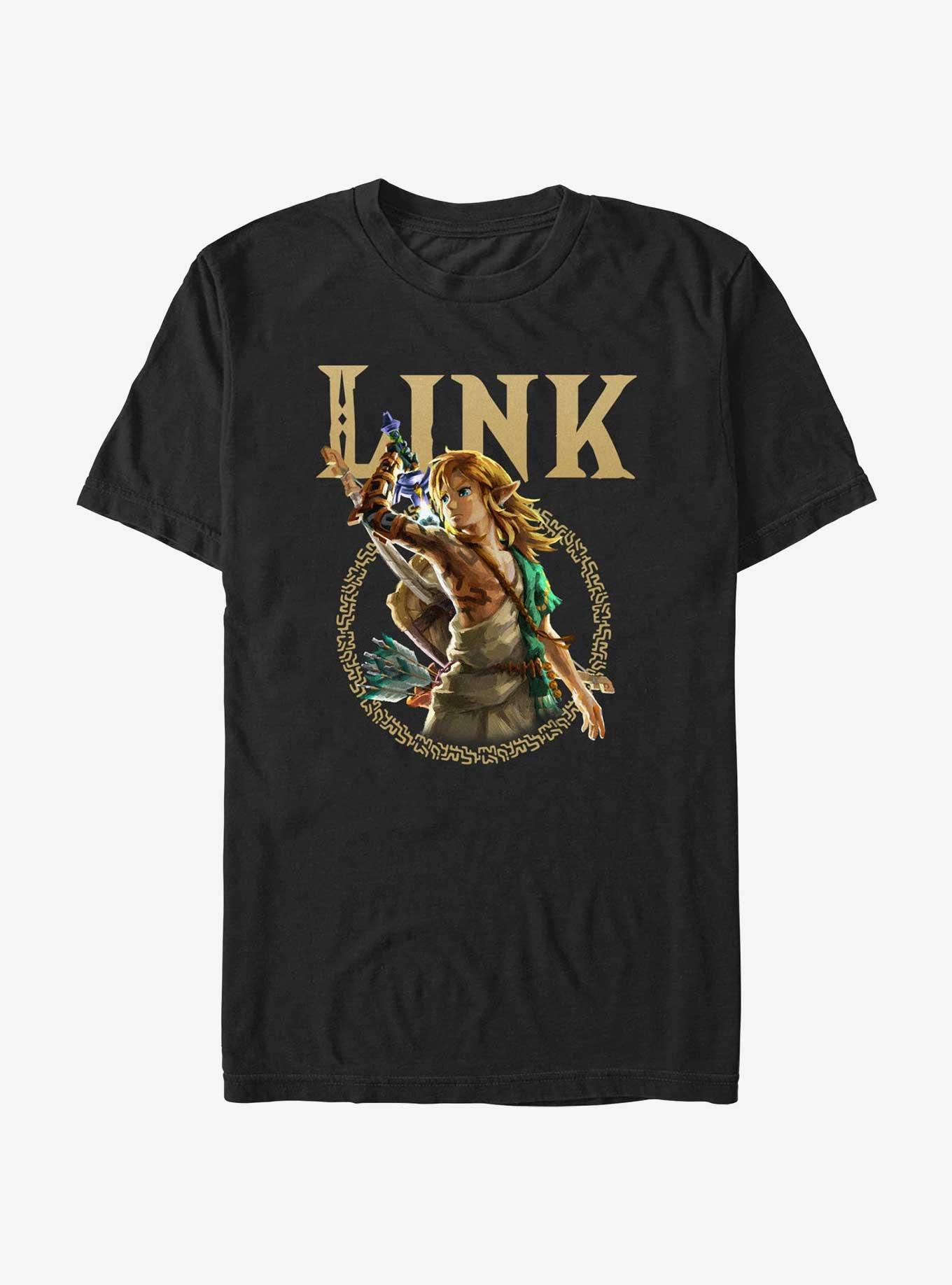 The Legend Of Zelda Tears Of The Kingdom Link Badge T-Shirt, , hi-res